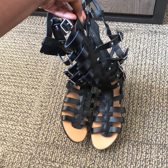calf length gladiator sandals